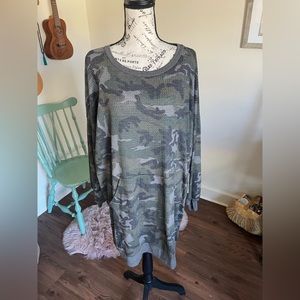 Three Bird Nest T-Shirt Camouflage Dress